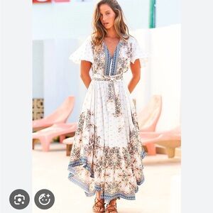 Jaase White Patterned Dress